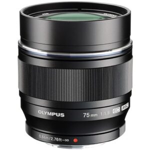 Olympus M.Zuiko Digital ED 75mm f/1.8 Lens (Black/Silver)